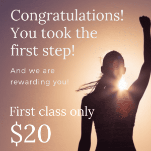 Picture of person with fist up and first class $20