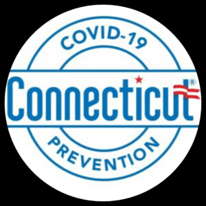 covid-19 badge for Connecticut