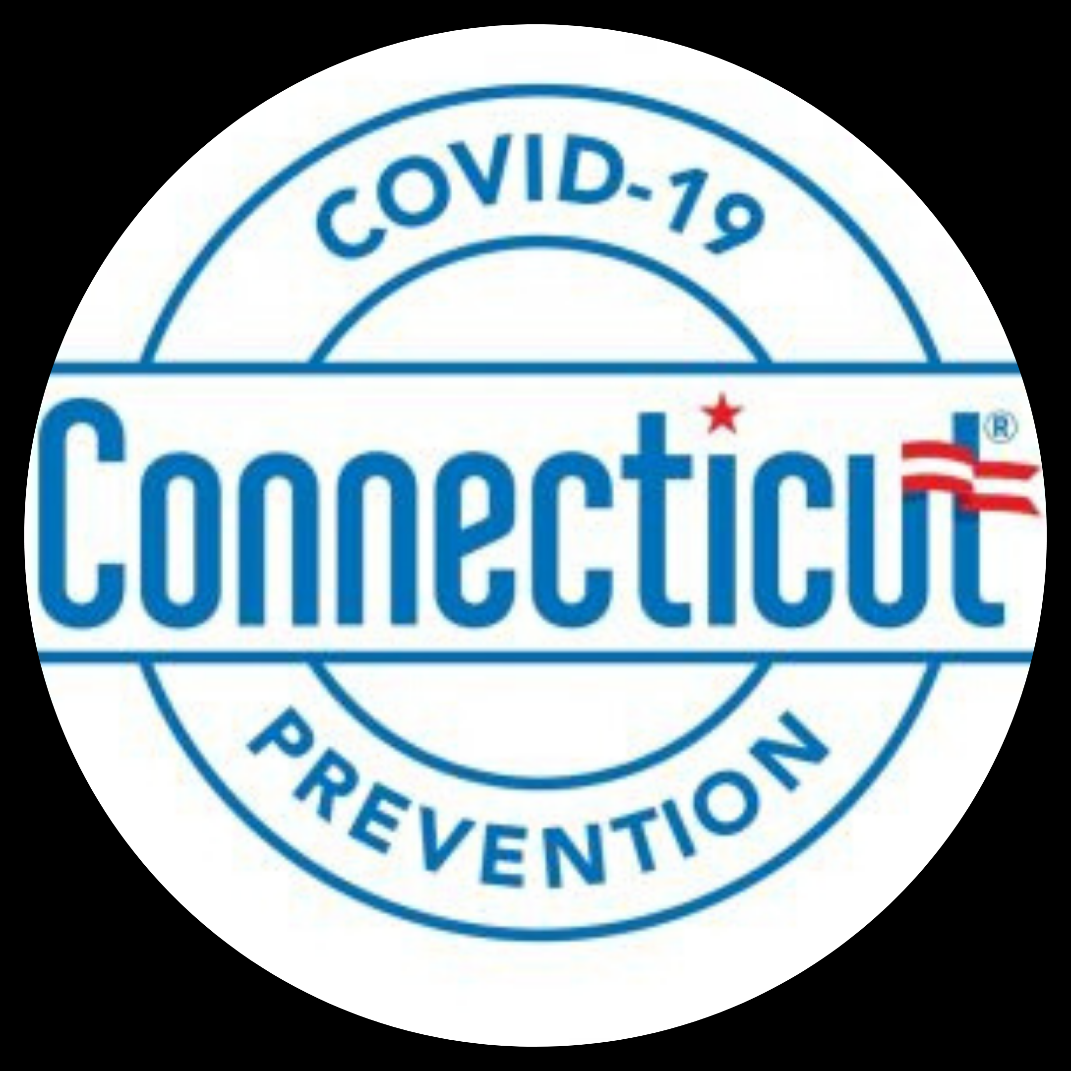 covid-19 badge for Connecticut